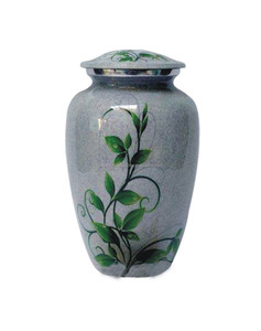 Urna Funeraria de Latón Floral Negra y Dorada Hecha a Mano, Diseño Estilo Americano, Duradera, para Cenizas Humanas Adultas, a Prueba de Fugas, Ecológica - Product Image 3