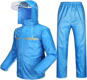 Impermeable Ligero Azul de Harry Johnson Production con Capucha y Protector Facial para Uso en Exteriores 2026 - Product Image 2