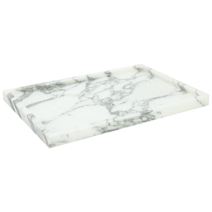 Bandeja de Servir de Mármol Blanco Natural Pulido de Alta Calidad, Diseño Moderno Ecológico, Bandeja Decorativa para Bodas, Directo de Fábrica - Product Image 4