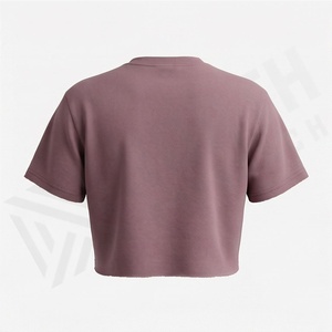 เสื้อครอปท็อปผ้าฝ้ายสีตามสั่งสำหรับผู้หญิง ระบายอากาศได้ดี แห้งเร็ว แขนเสื้อเข้ารูป สไตล์สตรีทแวร์ ฟิตเนส ออกกำลังกาย เสื้อยืดแอคทีฟแวร์ - Product Image 2