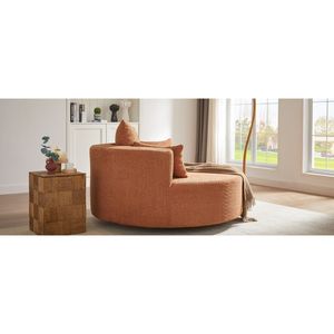 Poltrona Girevole a 360 Gradi con 3 Cuscini Rimovibili, Sedia Rotonda per Soggiorno, Camera da Letto, Ufficio - Product Image 1