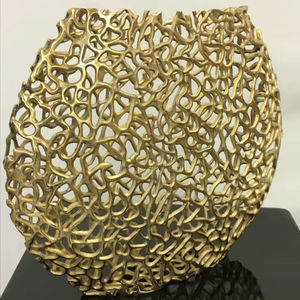 Florero Decorativo de Metal para Centro de Mesa, Elegante Florero para Decoración de Estantes de Sala de Estar - Product Image 1