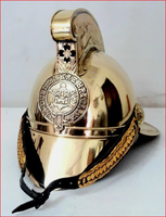 Casque de pompier en laiton de la Brigade des pompiers de Dublin, réplique de casque de pompier