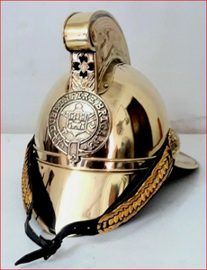 Dublin Fire Brigade Brass Fireman Helmet Firefighter Replica Helmet - Product Image 1