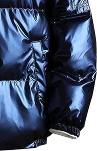 Solid Color High Shiny Glossy Puffer <b>Jacket</b> Windproof <b>Waterproof</b> Bubble <b>Jacket</b> Oversized Streetwear Men <b>Winter</b> Hoodie Breathable - Product Image 3