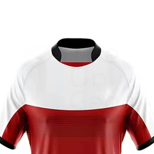 Men's Red <b>White</b> Soccer <b>Jersey</b> <b>Shorts</b> Set Sublimated Moisture Wicking Polyester Crew Neck <b>Short</b> Sleeve All Seasons Adult Apparel - Product Image 4