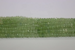 Cuentas Rondelle facetadas de Prehnita natural de 4-5mm con hebra de 16 pulgadas para hacer joyas de piedras preciosas de Prehnita - Product Image 5