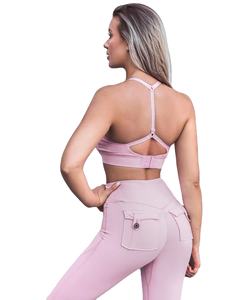 Conjunto de Yoga Flexible de Talla Grande para Mujer, Dos Piezas, Sin Costuras, Acanalado, Leggings de Cintura Alta, Sujetador Deportivo de Secado Rápido, Elástico en Cuatro Direcciones - Product Image 3