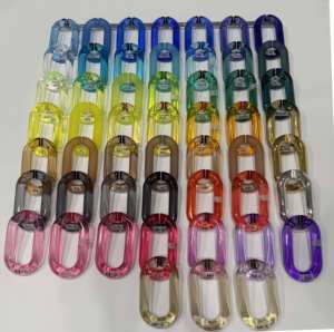 Cadena de Resina Ecológica Personalizable, Eslabones de Cadena Coloridos de Gran Tamaño para Decoración de Paredes, Manualidades para el Hogar - Product Image 4