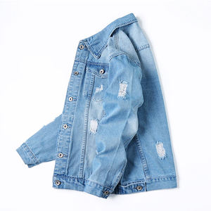 Wholesale High Quality <b>Custom</b> Men's Long Sleeve <b>Denim</b> <b>Jacket</b> Embroidered Streetwear Coat Autumn Jean <b>Jackets</b> with Zipper Closure - Product Image 3