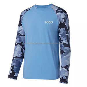 À manches longues Protection solaire léger en plein air randonnée pêche t-shirt personnalisé 100 blanc Polyester UPF50 pêche à capuche - Product Image 2