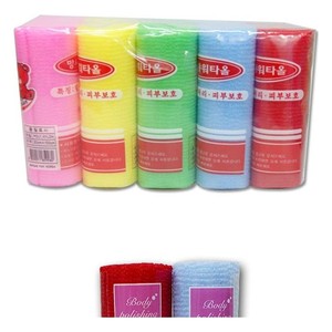 Asciugamano Esfoliante Coreano in Rete Arrotolata, Spugna Lunga per la Schiena, Scrub Corpo, Panno da Bagno 30x100cm, Colori Assortiti - Product Image 3
