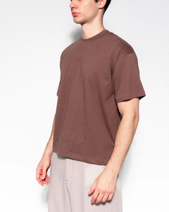 Camiseta de algodón extragrande para hombre, estilo casual premium, cuello redondo, manga corta, corte holgado, básica. - Product Image 2