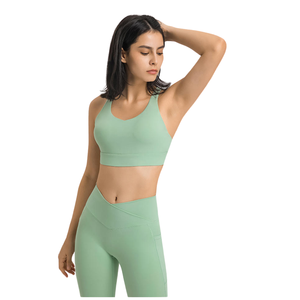 Soutiens-gorge de sport personnalisés à dos croisé rembourrés, maintien élevé, sans coutures, pour femmes, fitness, entraînement, gym, yoga, doux, durables, vêtements de sport - Product Image 2