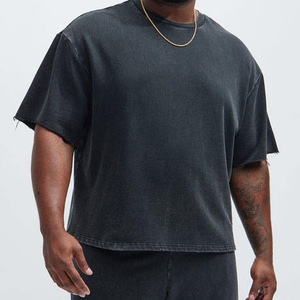 T-shirt pour homme en coton 100% de qualité supérieure, col en V uni, design personnalisable, logo imprimé, manches courtes, coupe ajustée, écologique - Product Image 2