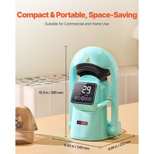 เครื่องรีดร้อนอัตโนมัติสำหรับหมวก 2 หัวรีดแบบเปลี่ยนได้ เปิด-ปิดอัตโนมัติ หน้าจอสัมผัส ตั้งเวลาได้อย่างแม่นยำ สำหรับหมวกแบบกำหนดเอง - Product Image 6