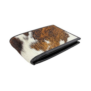 Portefeuille en cuir de vachette fait main de qualité supérieure pour homme, portefeuille en cuir à poils, design fin, portefeuille à double pli, cuir durable - Product Image 3