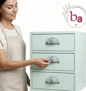 Ba <b>Rustic</b> Cast Iron Industrial Drawer Handle Oval Distressed Finish Home Office Furniture Knob Durable Design <b>Wardrobe</b> Dresser - Product Image 3