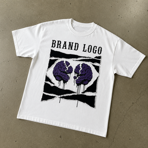 เสื้อยืดพรีเมียมทรงเรกูลาร์ สตรีทแวร์ ผ้าฝ้ายถัก 100% สกรีนโลโก้ได้ ลำลอง สไตล์คนเมือง เป็นมิตรกับสิ่งแวดล้อม เนื้อผ้าหนา - Product Image 6