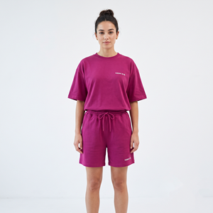 Conjunto de Verano Casual al por Mayor, Diseño Personalizado, Camiseta Oversize y Pantalones Cortos para Mujer, Conjunto de Camiseta Lisa y Pantalones Cortos Personalizados para Mujer - Product Image 1