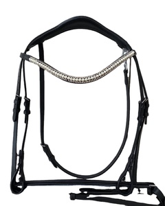 Latest Design English Leather Horse Bridle With Soft Padded and <b>Crystals</b> &Pearls Decoration <b>Top</b> Supplier Wholesaler Manufacturer - Product Image 4