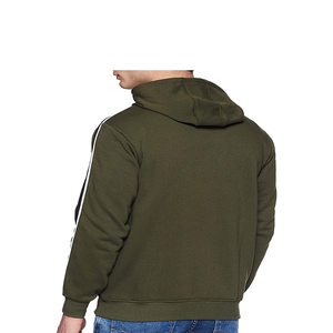 Vente en gros de sweat-shirts à capuche pour hommes, 100% coton, uni, décontracté, manches régulières, doublure latérale personnalisée, fermeture éclair - Product Image 5