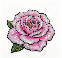 Patchs brodés personnalisés aux couleurs vives et expressives avec paillettes, thermocollants en toile et PVC pour l'amélioration des accessoires