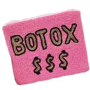 Pochette à monnaie artisanale haut de gamme en perles pour accessoires élégants, sac à monnaie brodé de perles fantaisie pour les passionnés de mode - Product Image 1