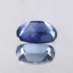 Bague de mariage pour femme en argent 925 sertie de saphir bleu bleuet naturel taille brillant, certifiée IGI, bijoux tendance pour la création de bijoux - Product Image 4