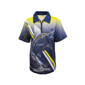Polo de pêche pour hommes de qualité supérieure, logo personnalisé, 100% polyester, UPF 50, séchage rapide, manches longues, léger, respirant - Product Image 6