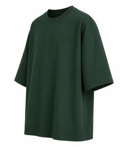 T-shirt décontracté pour homme, coupe ample, manches classiques, col rond, 100 % coton, tissu tricoté, anti-plis, respirant, longueur longue, personnalisable - Product Image 2