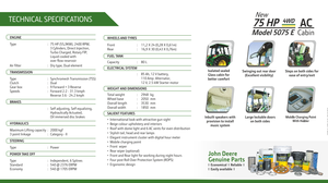 Tractor Agrícola Premium 5075E PowerTech de 75 HP, 2400 RPM, 4WD, Doble Embrague, Alta Productividad para Operadores Agrícolas de Trabajo Pesado - Product Image 5