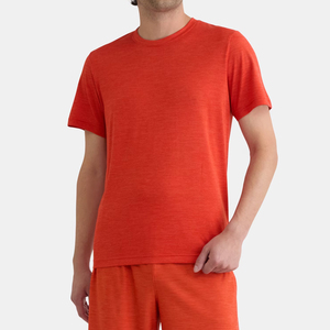 Camiseta Deportiva Naranja Heather para Hombre, Manga Corta, para Gimnasio, Entrenamiento y Ejercicio - Product Image 1