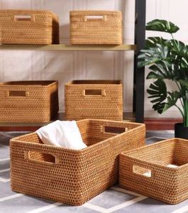 Vietnamese Handicraft Rattan <b>Basket</b> Natural Woven Wicker Storage <b>Basket</b> with Lid Home Organization Laundry <b>Basket</b> - Product Image 4