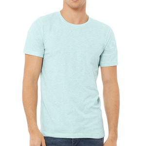 T-shirt pour homme à motif uni, décontracté, personnalisable, 100% coton, de haute qualité, confortable, tricoté, col rond, respirant, séchage rapide - Product Image 6
