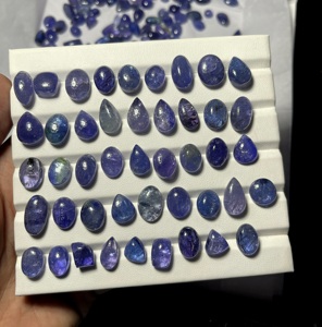 Cabochon de Tanzanite Naturelle Bleu Violet, Pierre Précieuse Polie, Pierre Libre en Gros - Product Image 1
