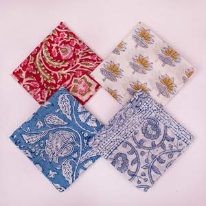 Custom Design Cotton Block Print Bandana 21X21 Inches Soft Fabric OEM ODM Wholesale Factory Manufacturer - Product Image 5