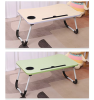 Table d'ordinateur portable pliable en métal et bois personnalisable, support de lecture réglable et portable, bureau d'ordinateur