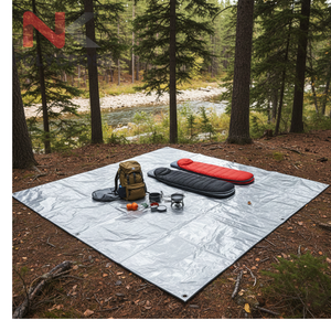 Lona de Camping Fácil de Transportar con Esquinas Reforzadas, Lona de Refugio para Camping Resistente a la Lluvia y Tormentas - Product Image 1