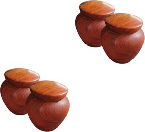 <b>small</b> keepsake wood urn for ashes cremation memorial <b>jar</b> funeral container decorative set of 2 - Product Image 2