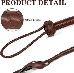 Látigos de cuero prémium de piel de vaca para carreras de caballos, hechos a mano, antideslizantes, de bajo precio, suaves al tacto, para cazadores. - Product Image 3