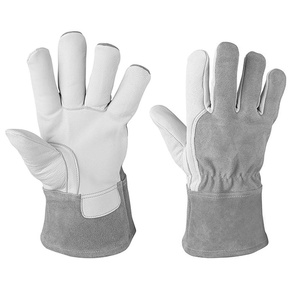 Guantes de soldadura TIG de cuero de cabra para hockey, duraderos, anticorte, transpirables, de alta resistencia, para bomberos, barbacoa, trabajo general - Product Image 6