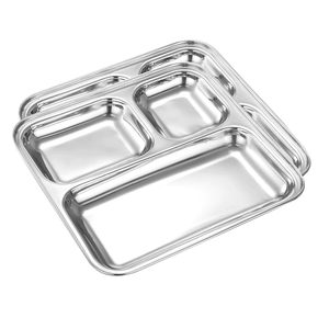 Plato de acero inoxidable con compartimentos 5 en 1, Bhojan Thali, plato de acero, plato para cenar - Product Image 3