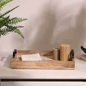 Bandeja de Servicio Rectangular de Madera de Primera Calidad, Personalizada con Diseño de Madera, para Restaurante, Grabada, para Servicio Rápido, Decorativa - Product Image 5