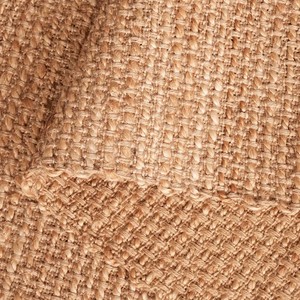 Tapis rectangulaire en jute tressé uni avec franges, écologique, tissage plat, style farmhouse, tapis de salon - Product Image 6