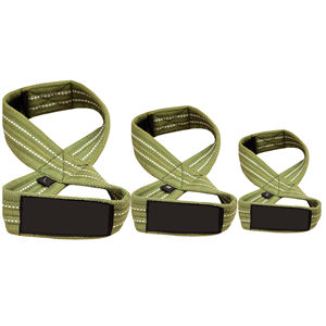 Correa de Levantamiento en Forma de 8 de Algodón de Alta Resistencia Misha Sports Fitness - Ajustable, Antideslizante, con Cierre a Presión, Transpirable y Ligera - Product Image 3