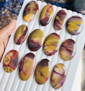 Très demandé : Lot de cabochons de jaspe Mookite polis, pierres précieuses en vrac pour la fabrication de bijoux, cristal de guérison - Product Image 2