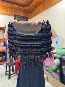 Offre de gros Paquets de cheveux humains de vague profonde et cheveux bruts vietnamiens de qualité supérieure à frontal au prix d'usine - Product Image 4