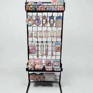 Metal Rotating <b>Hook</b> Japanese Style Foldable Step <b>Shelf</b> Display Stand 360 Removable Promotional Desktop Indoor Use Rack - Product Image 1