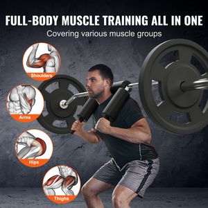 Barra per Squat in Acciaio da 20kg con Diametro di 28mm e Cuscinetti di Sicurezza per Spalle, Capacità 700 LBS - Product Image 3